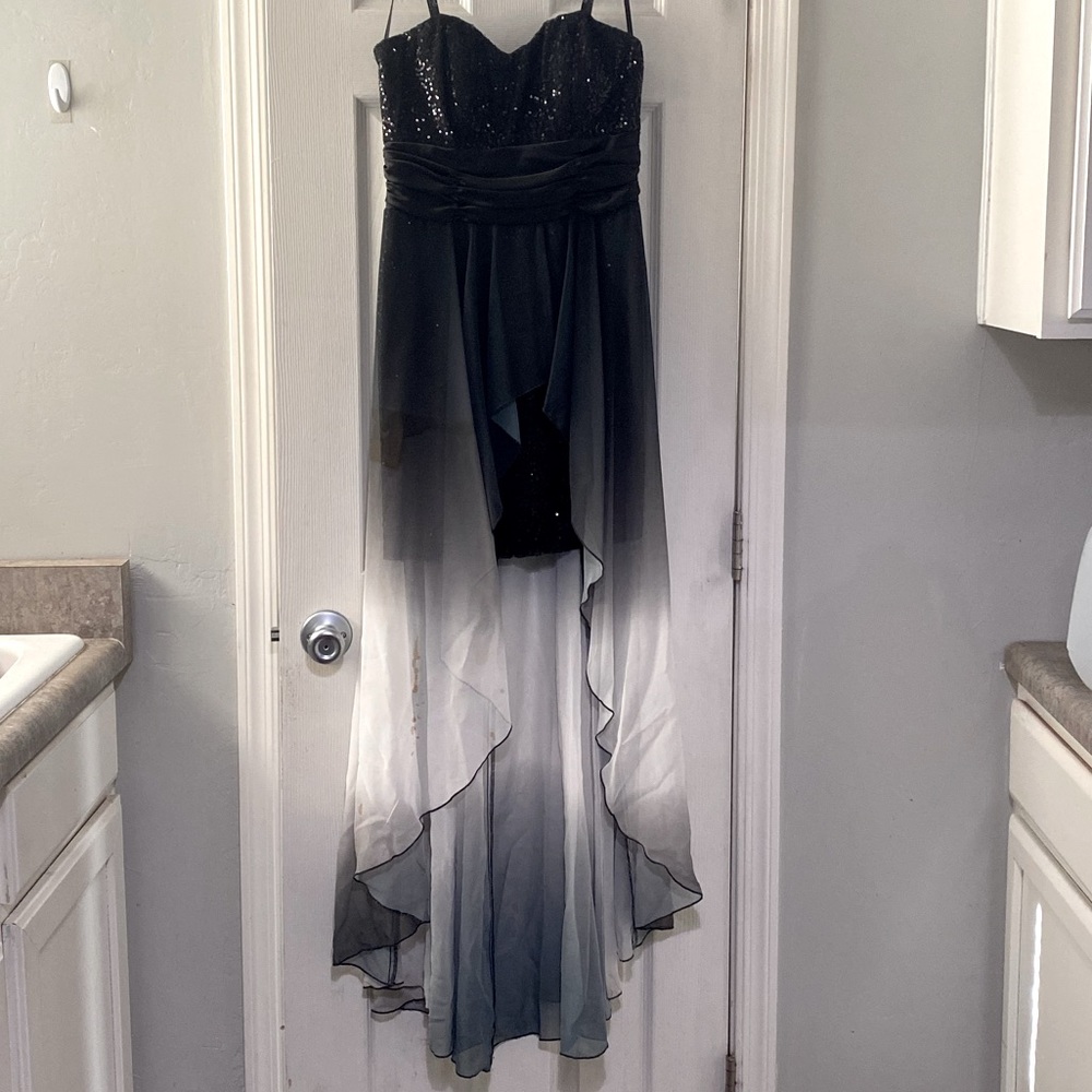 Strapless Speechless high-low dress